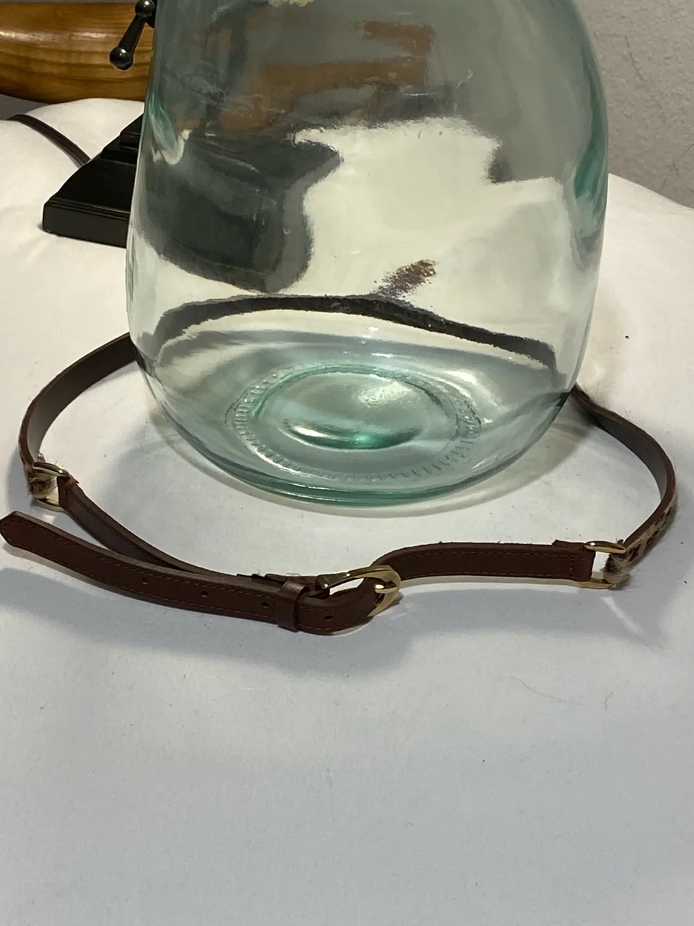 Massimo Dutti Brown Leather Strap with Leopard Accent